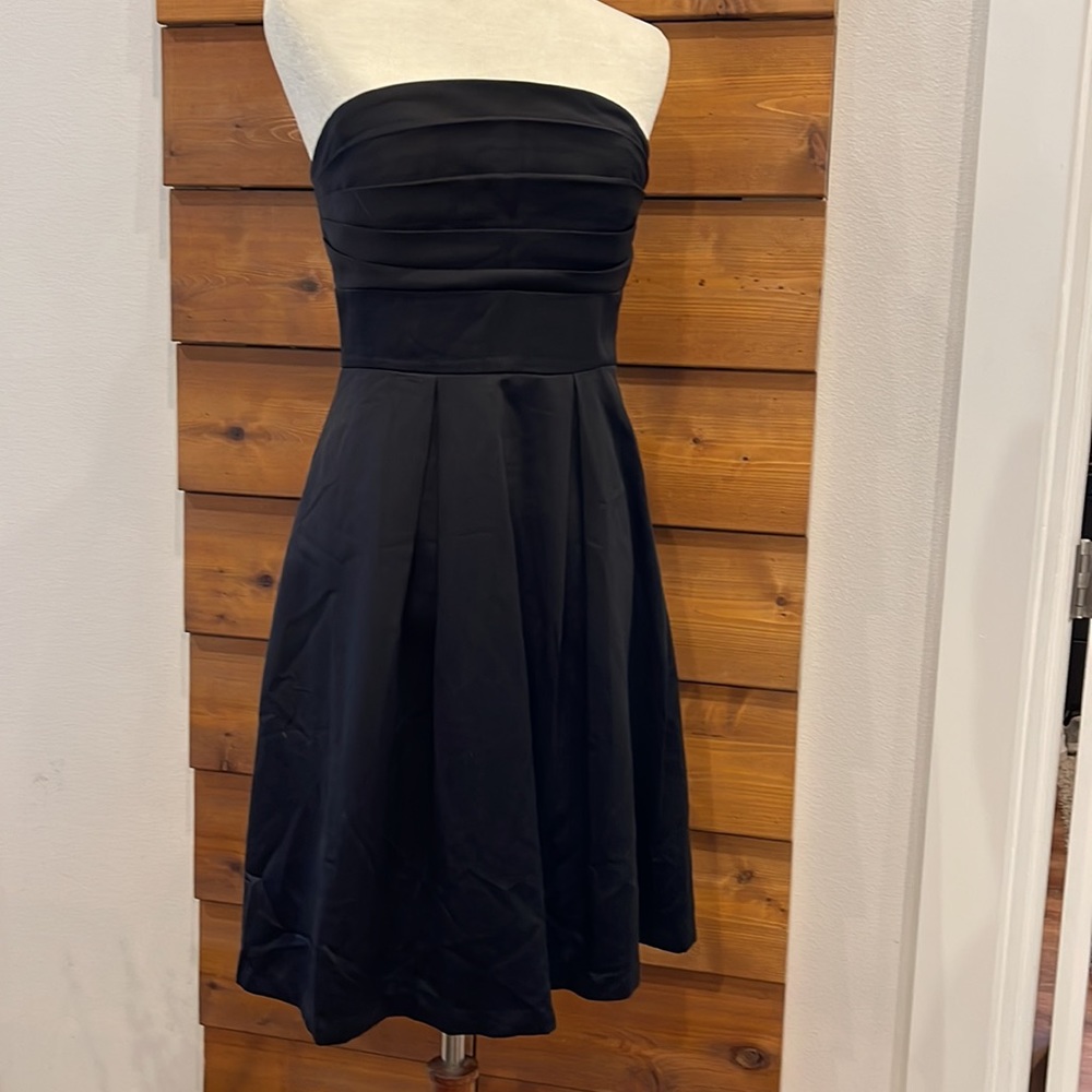 Whit House Black Market Strapless black dress